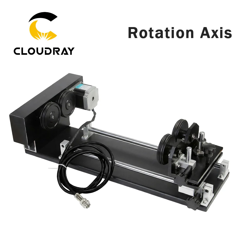 Cloudray Rotary Engraving Attachment with Rollers Stepper Motors for Laser Engraving Cutting Machine Model A