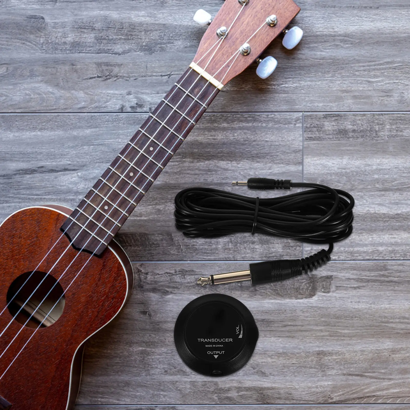 1pc Piezo Microphone Pickup For Guitar Ukulele Compact Durable Instrument Pickup Accessory Practical Guitar Transducer
