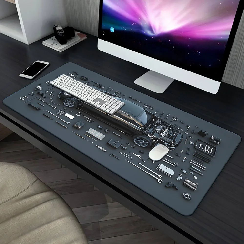 Auto parts pattern HD printingtable pads multifunction XXL mouse pad keyboard gaming mousepad office computer PC player tablepad