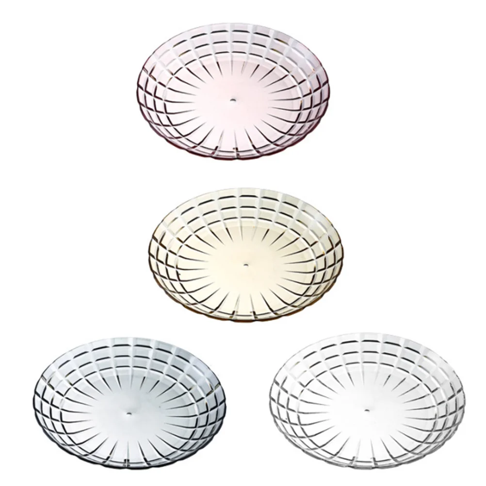 

4pcs Plastic Fruit Tray Snack Container Large Candy Dish Multifunction European Style Home Office Bar Ktv Use Food Grade
