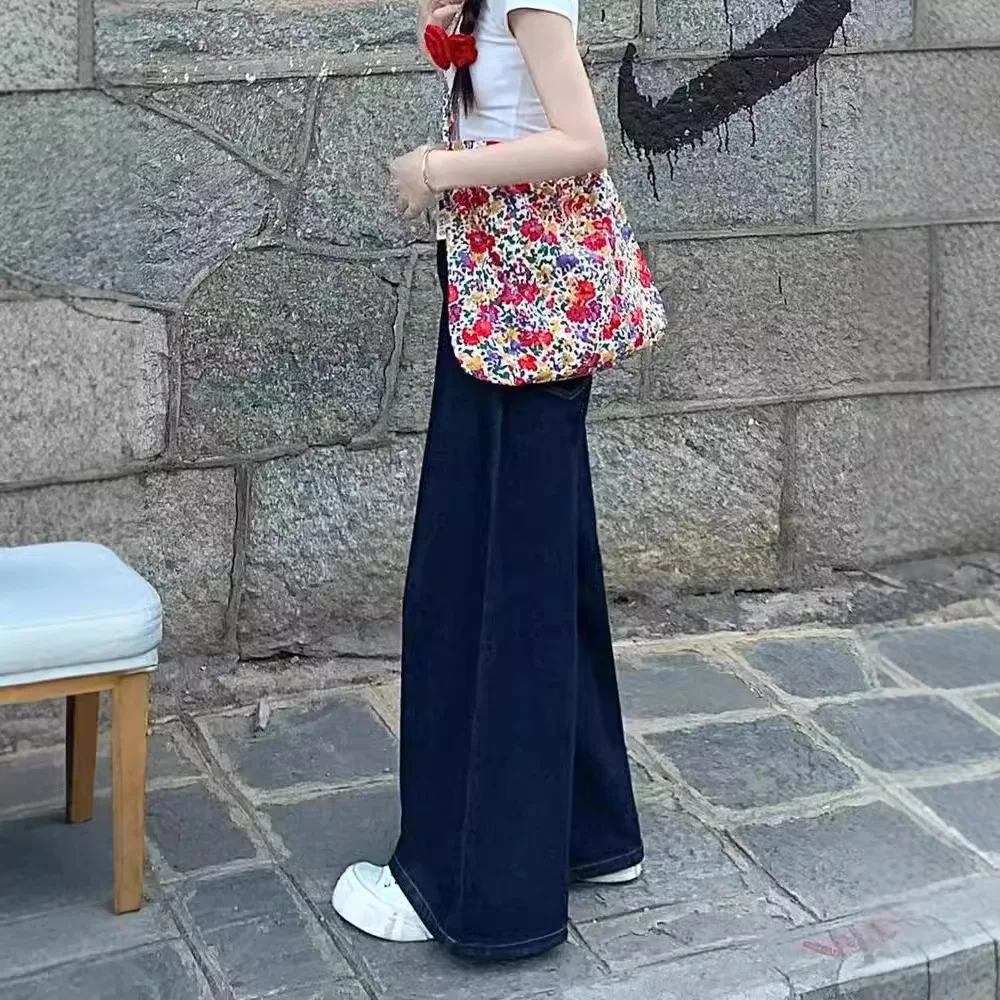 بنطال ذو قصة أرجل واسعة مخملية للنساء للشتاء وبطانة سميكة وخصر مطاطي للأعمال غير رسمية للمكتب الحضري الاحترافي من القطيفة الدفء تيري #4