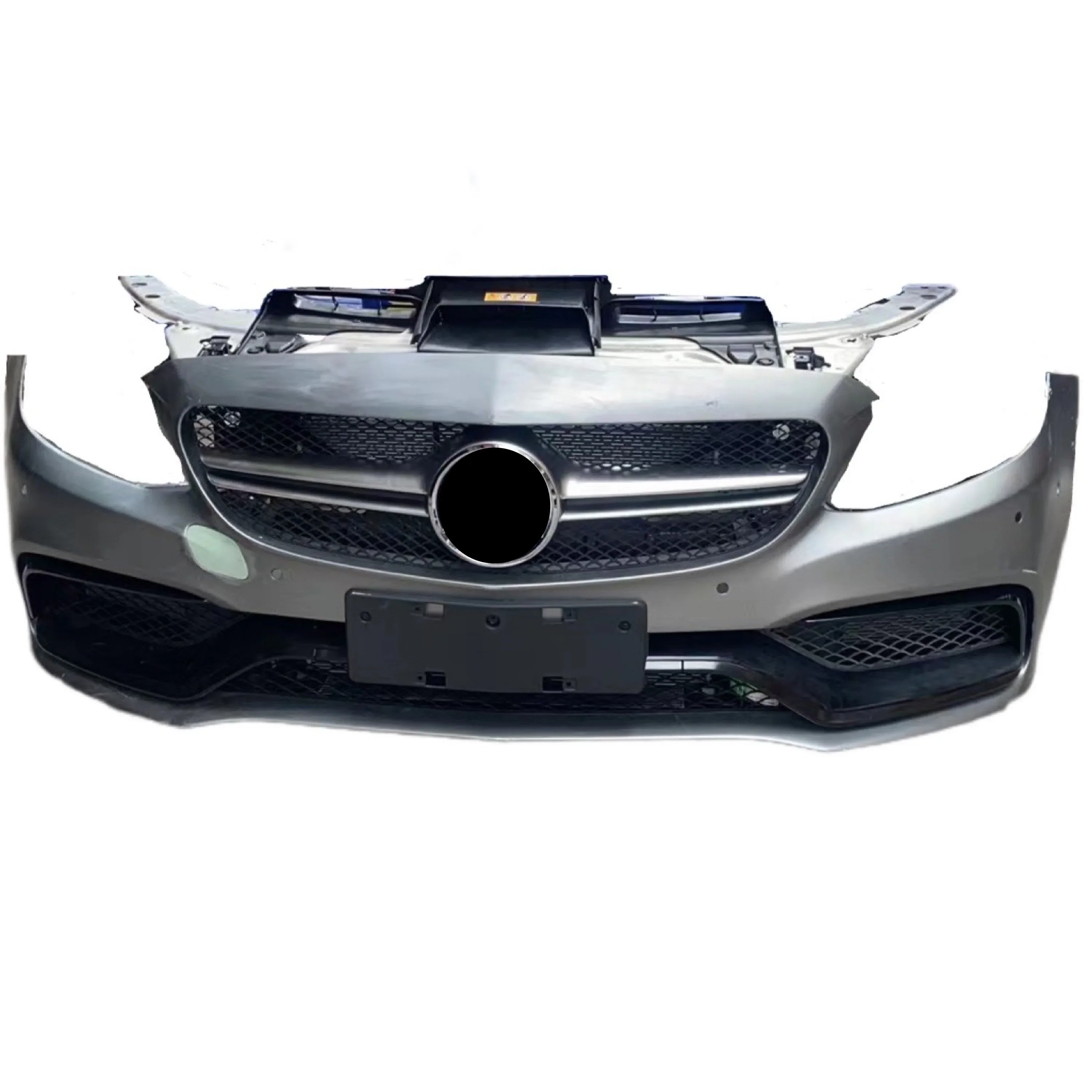 

For C-class 205 C63 front bumper safety kit AMG one set of body with main grille side skirts