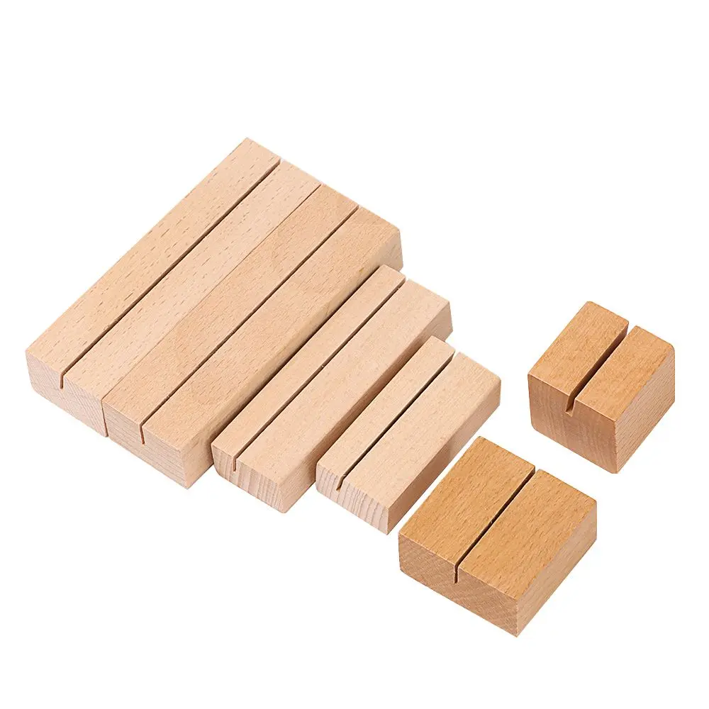 Crafts Wood Wedding Supplies Picture Cards Display Stand Paper Clamp Place Card Photos Clips Table Numbers Holder Clamps Stand