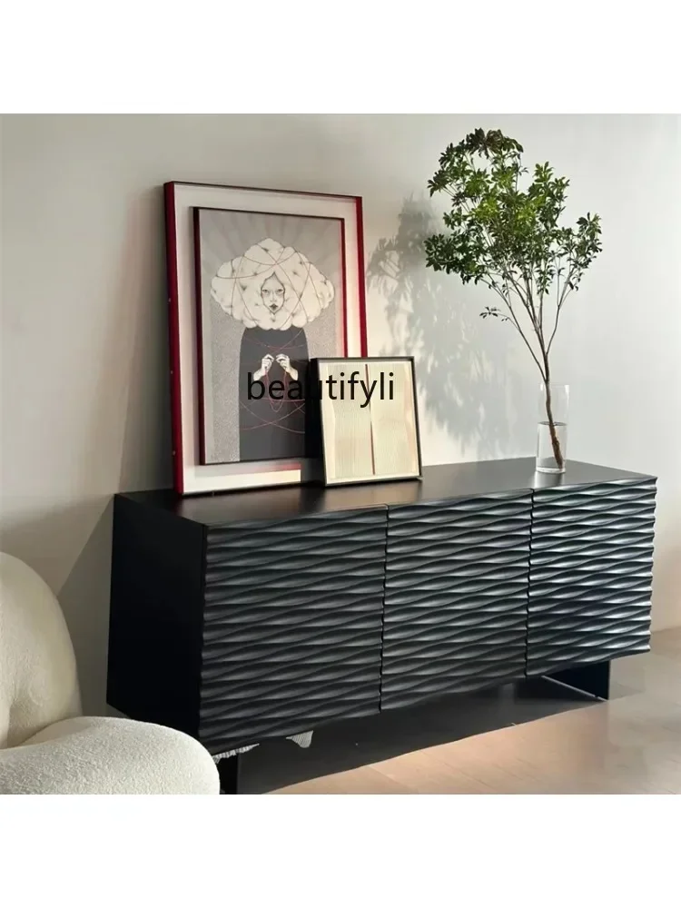 

05 FG17Italian-Style Light Luxury Sideboard Cabinet Simple Modern Home Entrance Cabinet Designed by a Maestro French Style Locke