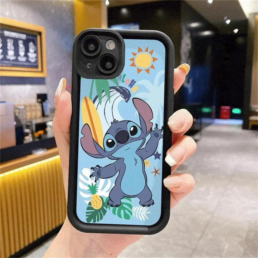 Disney Stitch Phone Case for iPhone 16 13 Mini SE 15ProMax 14 Plus 12 Pro 11 Pro 8 7 XR XS Max Soft Silicon Cover