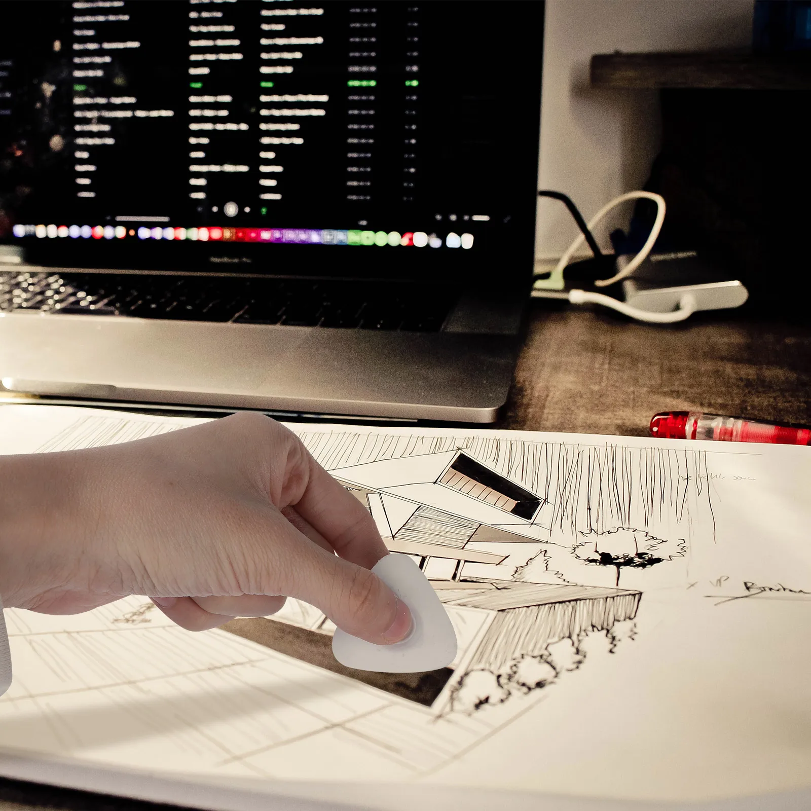 6 Pcs Eraser Highlight Student Erasers for Kids Sketching Plasticine Mechanical Art