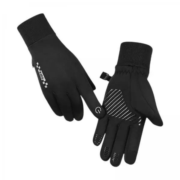 Kids Thermal Gloves Touch Screen Full Finger Winter Mittens Anti Slip for Snow Sports Cycling Running Cold Weather Warm