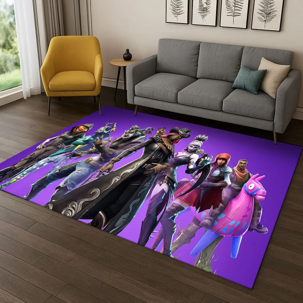 ثلاثية الأبعاد F-Fortnite لعبة الكرتون السجاد البساط لغرفة النوم غرفة المعيشة أريكة ممسحة ديكور المنزل ، أطفال منطقة اللعب البساط عدم الانزلاق هدية الكريسماس #2
