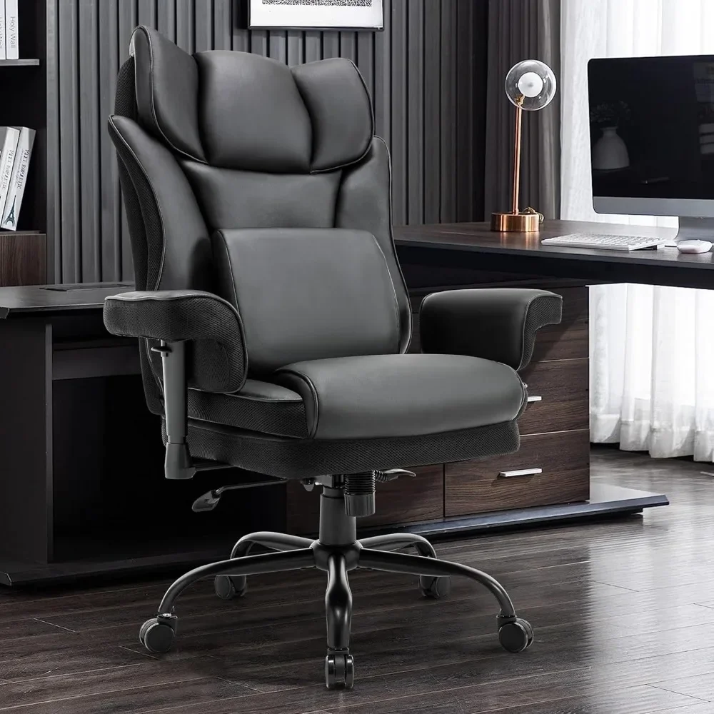 

High Back Office Chair, Ergonomic, with Adjustable Armrests, Massage Lumbar Support, Height Adjustable, Executive Chair