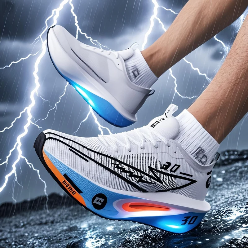 

Men's Sports Shoes Sneakers Carbon Plate Running Shoes Male Marathon Racing Shock-absorbing Athletics Training Shoes for Women