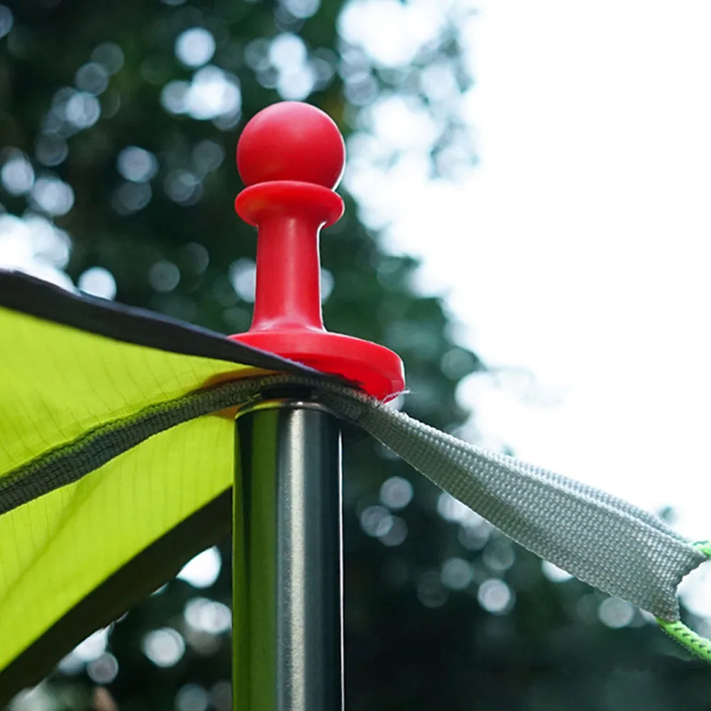 

6Pcs Plastic Tent Rod Protective Caps Anti Thunderproof Proof Hats Tent Curtain Holder Outdoor Camping Supplies Durable