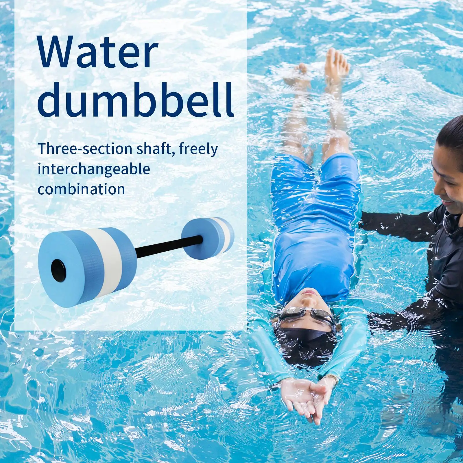 Water Aerobics Dumbbell Swimming Fitness Barbells Lightweight Workout Foam Pool Weights Dumbbells Exercise Equipment For Yoga
