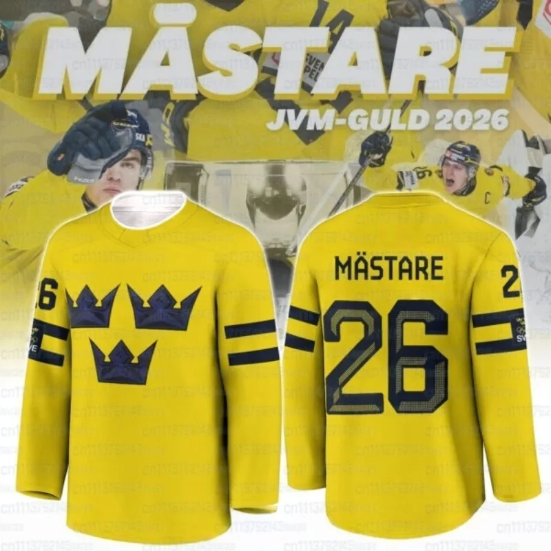 2026-27 Men Long Sleeved T-shirt Ice Hockey Jersey 3D Print Y2K Oversized Quick Drying Casual Training Daily Top FamilyMatching