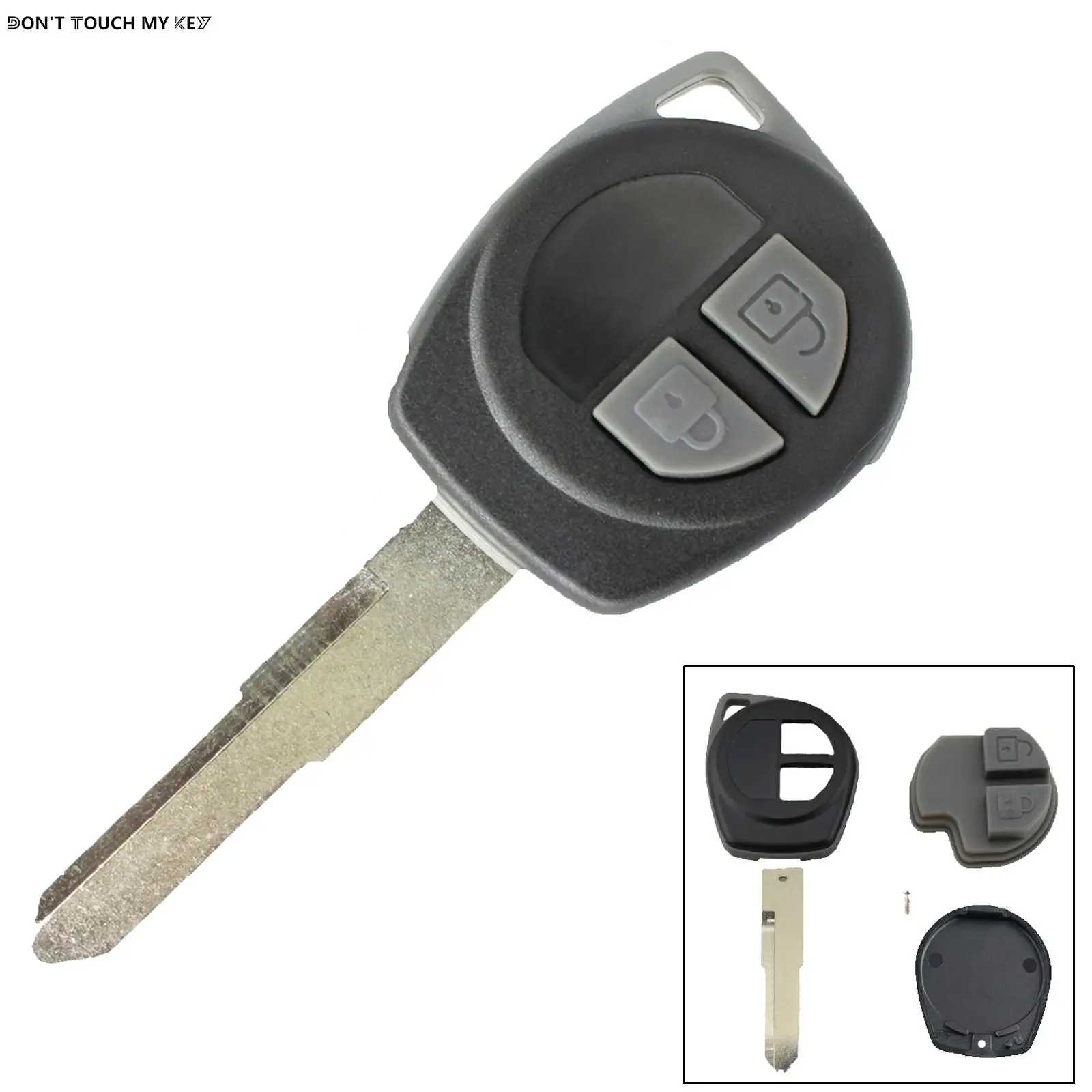 2-przyciskowy zdalny kluczyk samochodowy do Suzuki Swift SX4 Liana Lgnis Splash Vitara Grand Vitara Alto Jimny Gumowy przycisk Pad