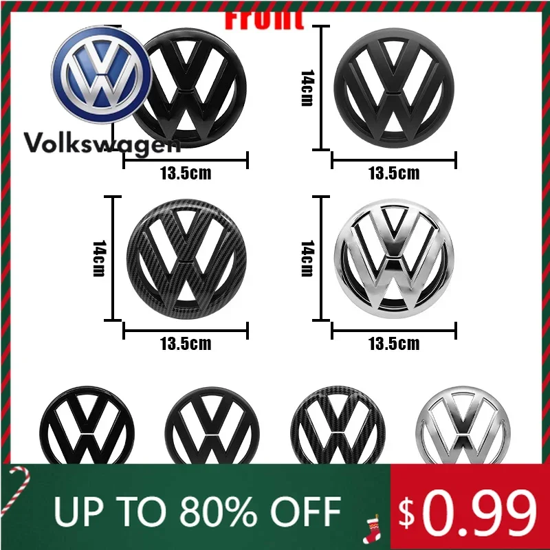 

2026 Горячие эмблемы Volkswagen 135 мм, значок передней решетки автомобиля и эмблема заднего багажника 110 мм, аксессуары с логотипом крышки для VW Golf 6 MK6 5K08