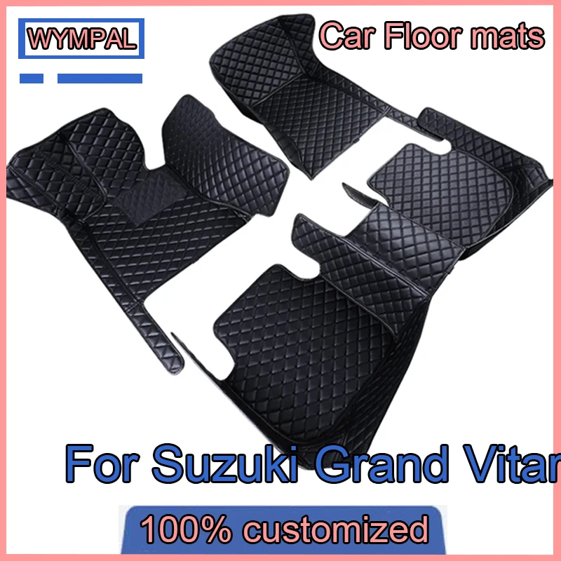 Car floor mats for Suzuki Grand Vitara (Four doors) 2006-2010 2011 2012 2013 2014 2015 2016 2017 auto foot Pads automobile