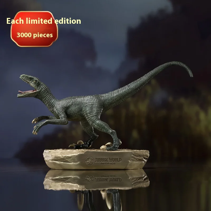 

2025 New Product Metal Dinosaur World: Velociraptor Blue Dinosaur Animal Crafts Home Decoration Gifts Collection