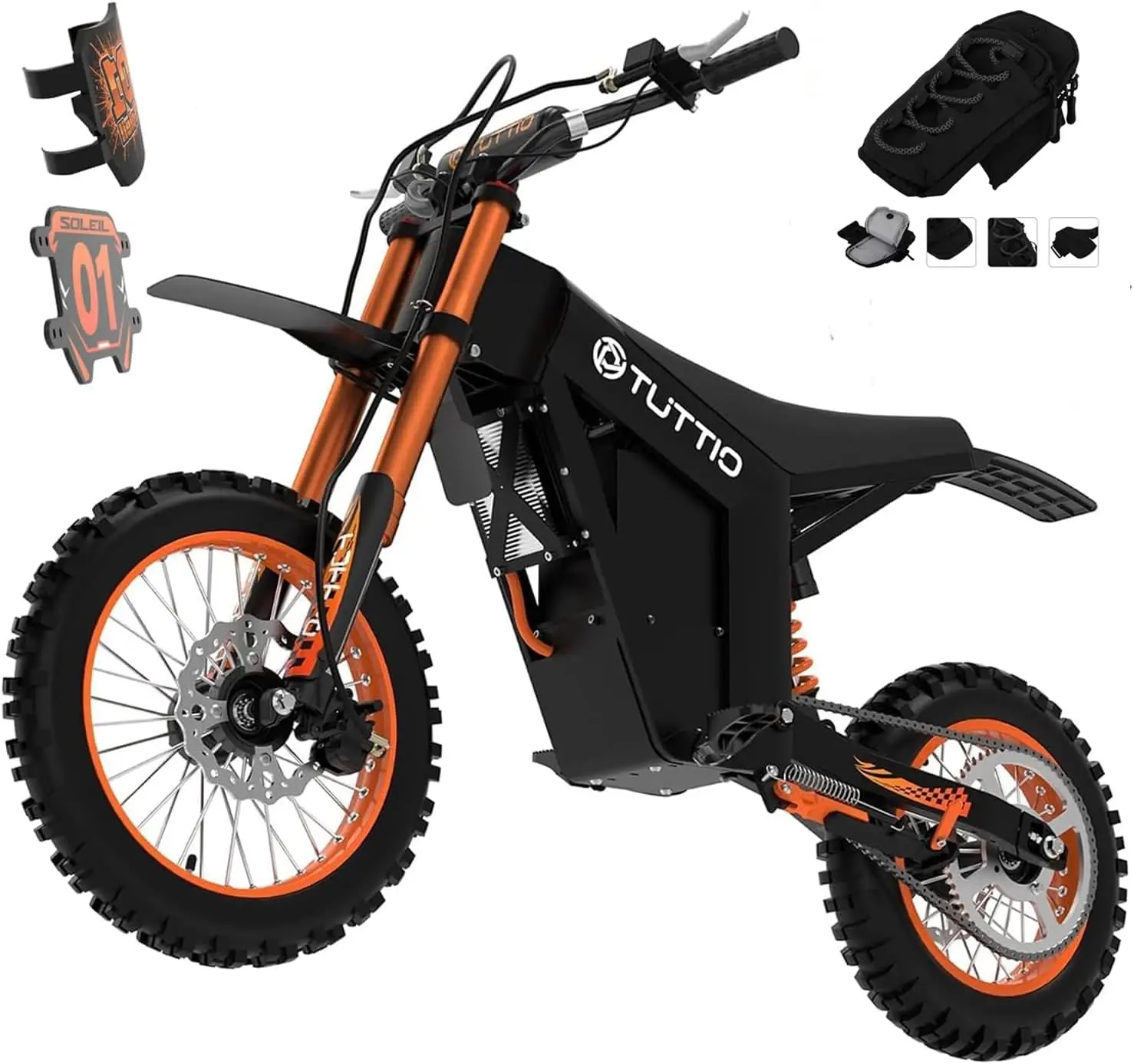 

14"/12" Fat Tire 2000W 37MPH Electric-Motorcycle with 48V 21AH Battery Ebike 200NM Hydraulic Brakes Mountain Off-Road EBike