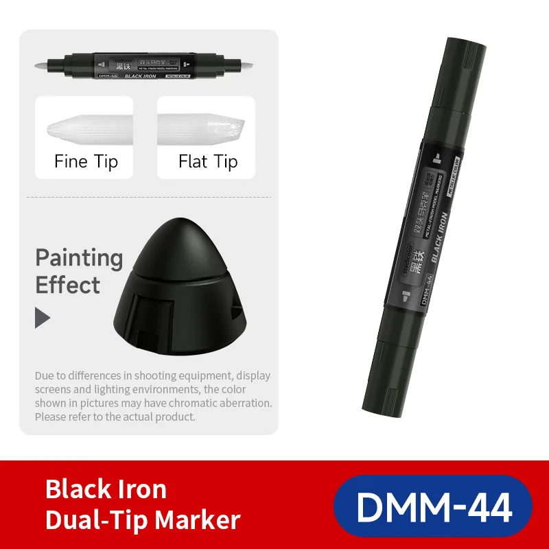 STEDI Watergebaseerde Metallic Finish Dubbelpuntige Marker Pen Harde Punt Fijne & Platte Punt voor Gundam Gunpla Mecha Model Schilderijgereedschap