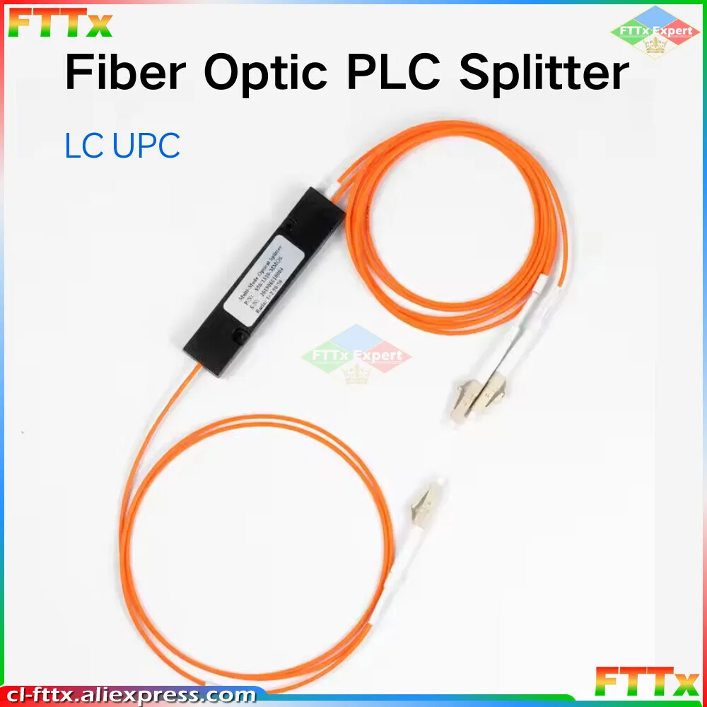 

850/1310nm 50/125 MM 50/50 Coupling Ratio LC/UPC 1x2 PLC Coupler 1*2 PLC Multimode Fiber Optic Splitter