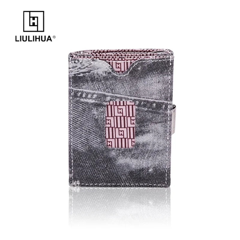 

2020 new Purses LLH Popular leather credit card holder with different colors Carteira Masculine Billeteras Men Thin Wallets