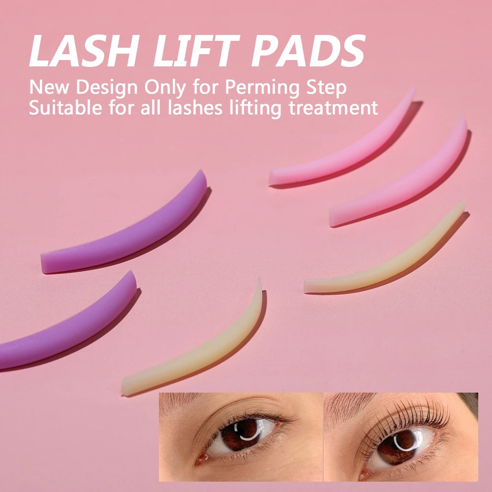 8 Pairs Lash Lift Shields, Korean Silicone Lash Lift Pads, Eyelashes Perming Curler Rods for Eyelash Stretching and Curling view 5