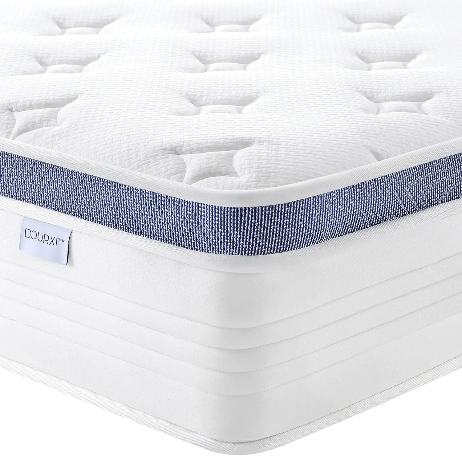 Matelas hybride double 12 pouces, matelas dans une boîte avec mousse à mémoire de forme en gel, ressorts de poche pour support et pression