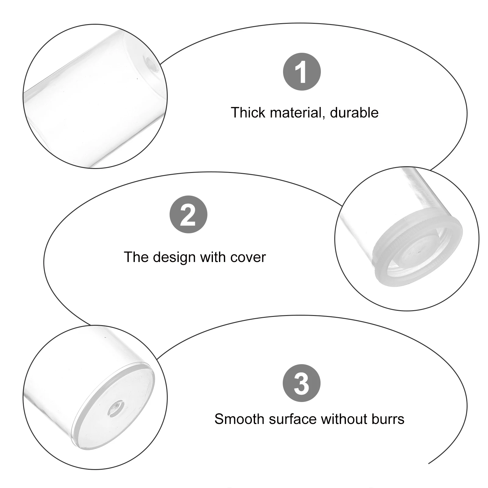 

30pcs Roll Film Box Plastic Storage Container Transparent Cylindrical Bottle With Lid For Fishing Lures Small Jewelry Film Reel