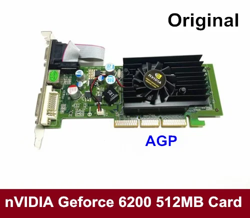 

Новинка, видеокарта nVIDIA GeForce fx 6200 512M AGP GF6200 DDR2 AGP 8X, высокое качество