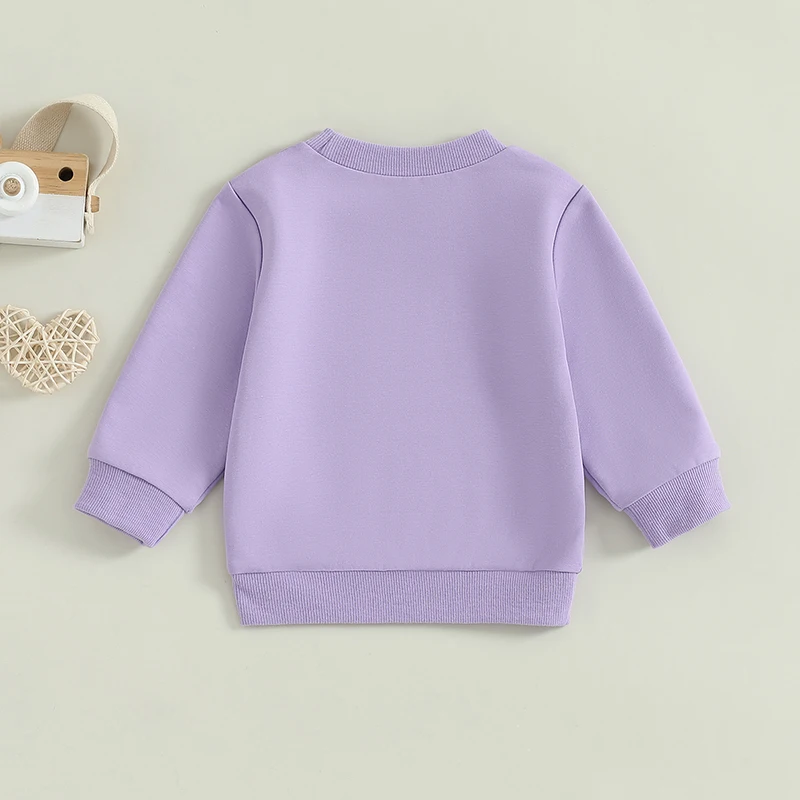 Sweat-shirt à manches longues pour enfants, pulls College avec lettres, tenue mignonne pour tout-petits, vêtements d'automne pour filles