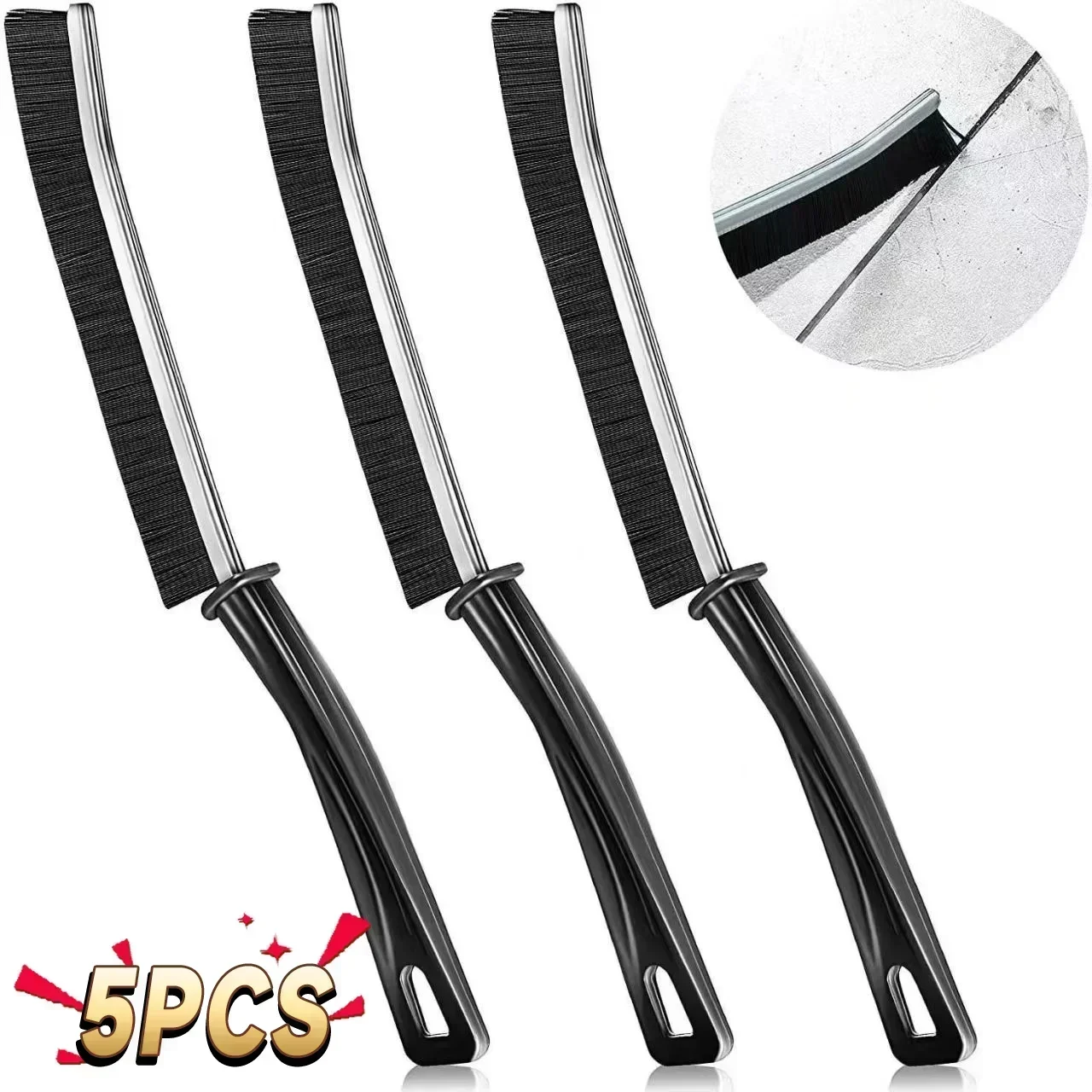 Spring Cleaning Tool: 5 Pcs Hard Bristle Gap Brush - Multifunctional for Bathroom Kitchen Tile Window Crevice Cleaning