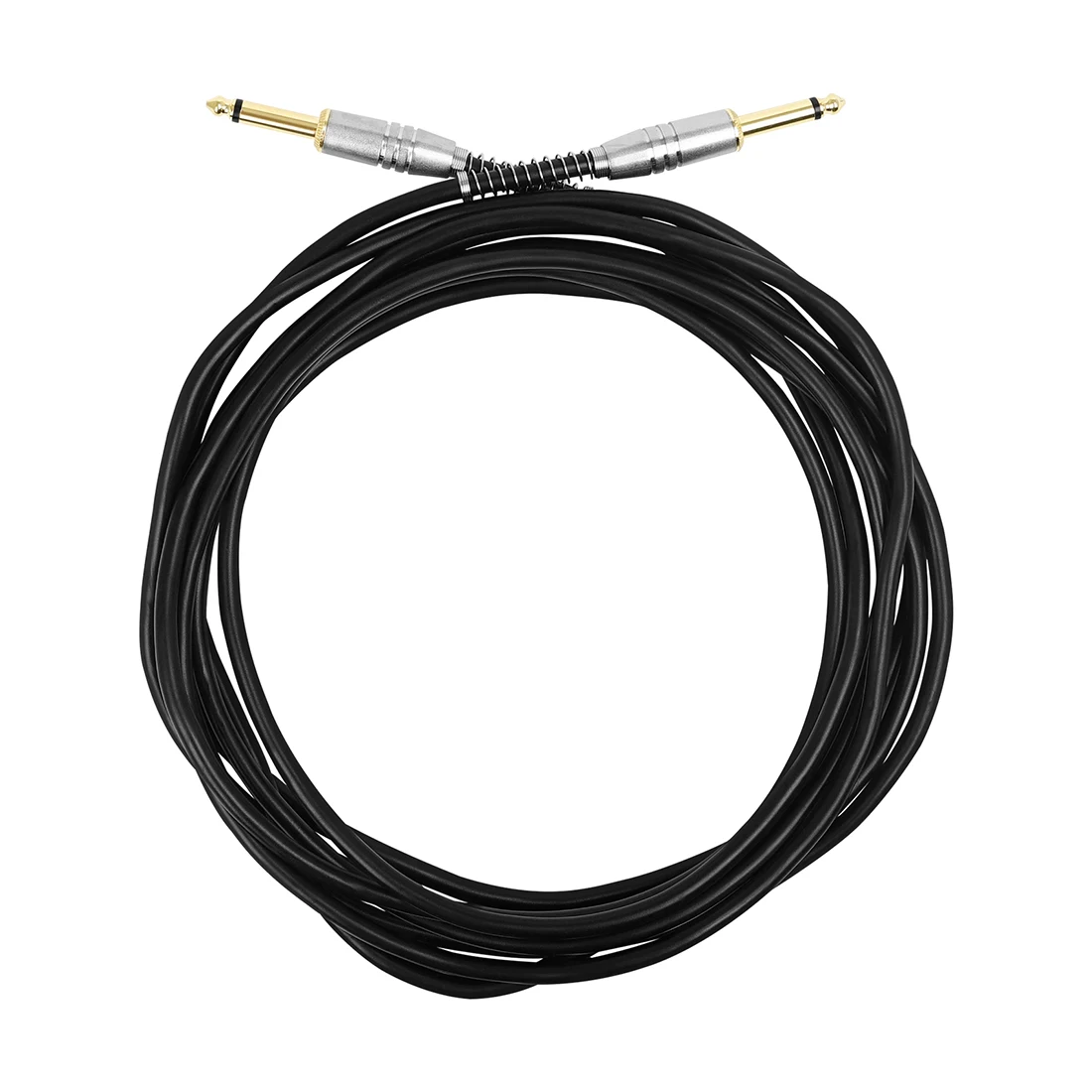 Guitar Cable Wire Cord 5 Meters Audio Cable Noise Reduction Line with Spring 6.35mm Guitar Effector Connection Cable Guitar Part