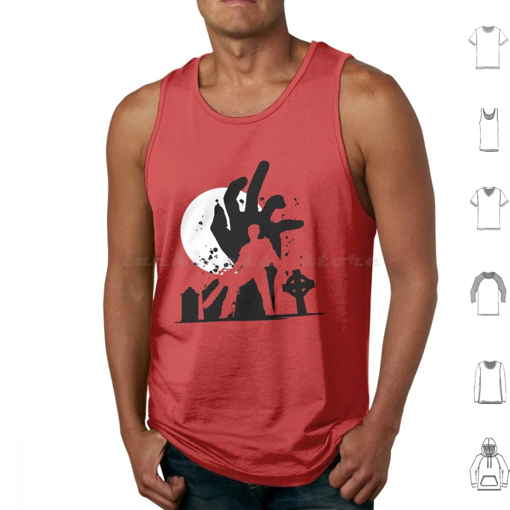 Ash Vs The Evil Dead Tank Tops Print Cotton Evil Dead Horror Silhouette Ash Film Movie Zombie The Movie Ash Vs Evil