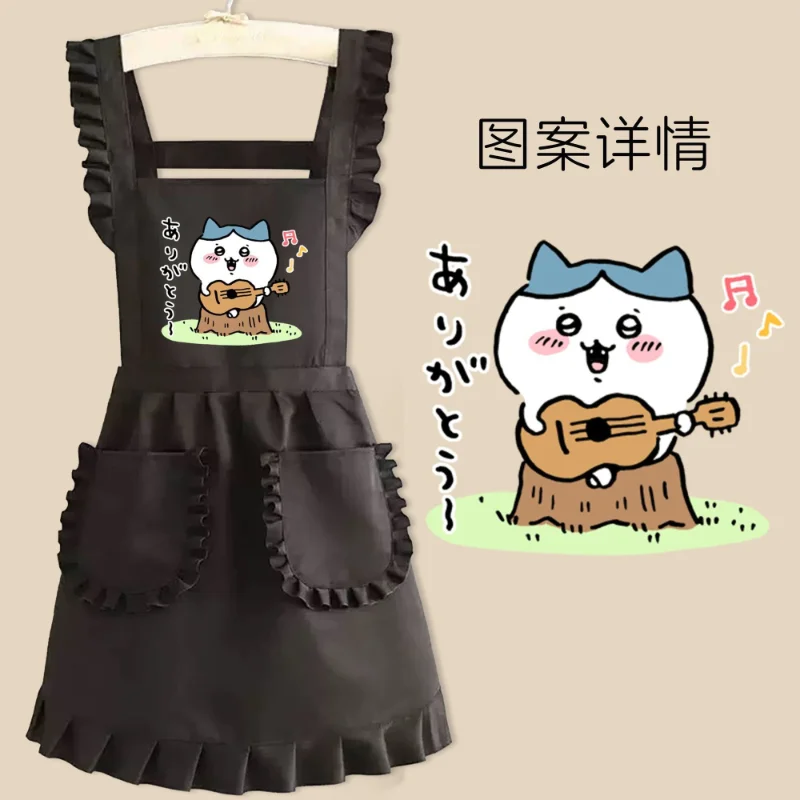 Фартук Chiikawa Hachiware Usagi Kawaii в стиле аниме, тонкий и легкий, для домашнего использования, масло- и грязеотталкивающий, в стиле принцессы
