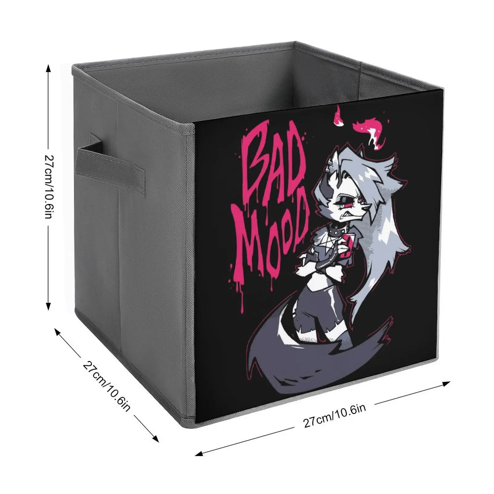 Hazbin And Hotel Helluva Loona S Bad Mood Storage Bins  Folding Storage Box Large Capacity Storage of Socks Durable Can Be Folde