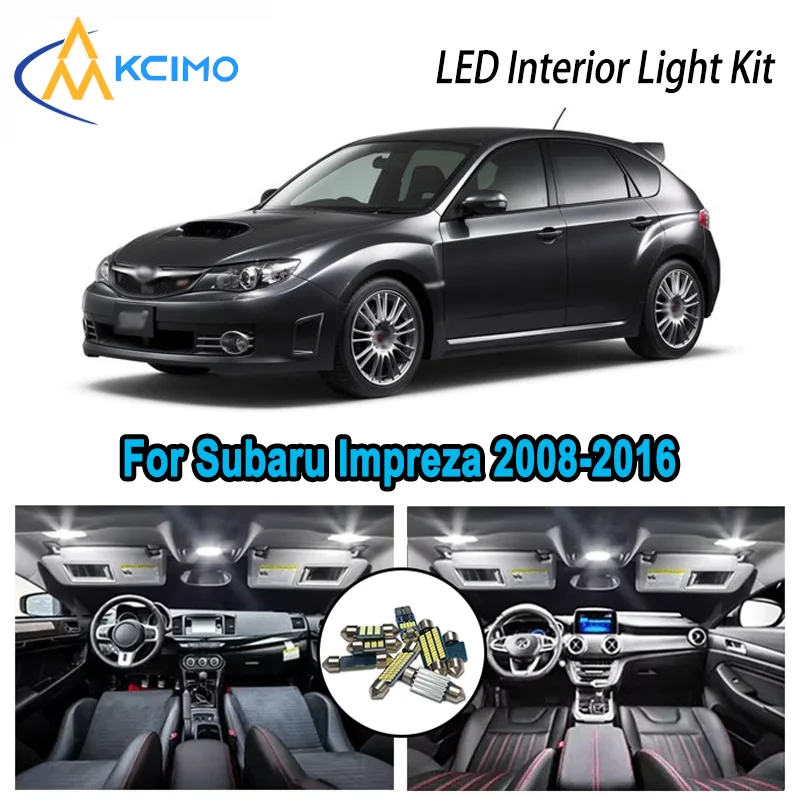 

For Subaru Impreza 2008-2016 2010 2011 2012 Premium Bright LED Interior Dome Map Trunk Light Kit Car Led Lamps Canbus No Error