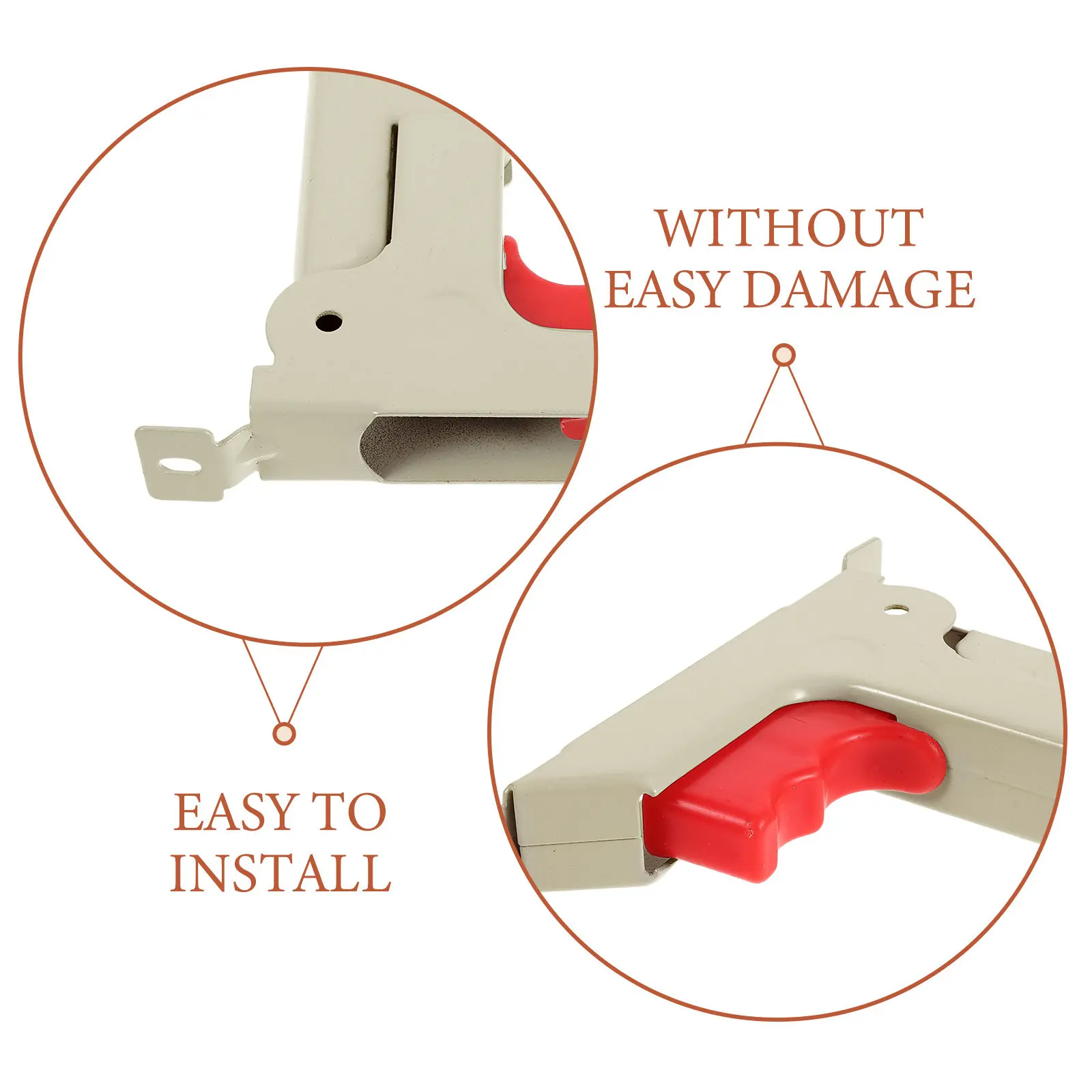 Iron Bed Rail Lowering Latch Hardware Secure Lock Switch Compact Folding Hinge Assembly for Patient Bed Rail Safety Control