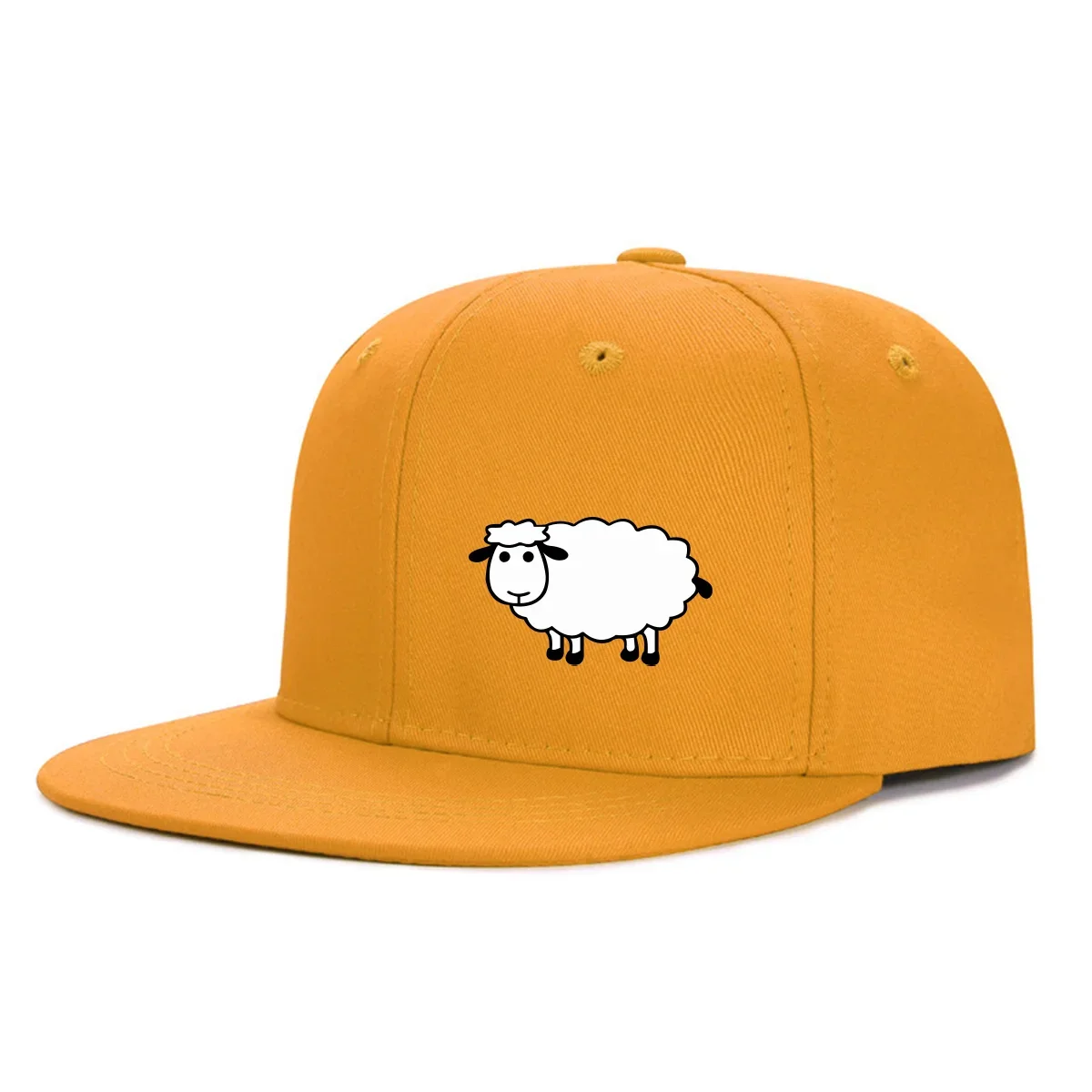 Verstellbare Unisex-Baseballkappe – Streetstyle-Mütze mit flacher Krempe und Schafmuster, lässige, vielseitige und personalisierte Mütze – Detail 2