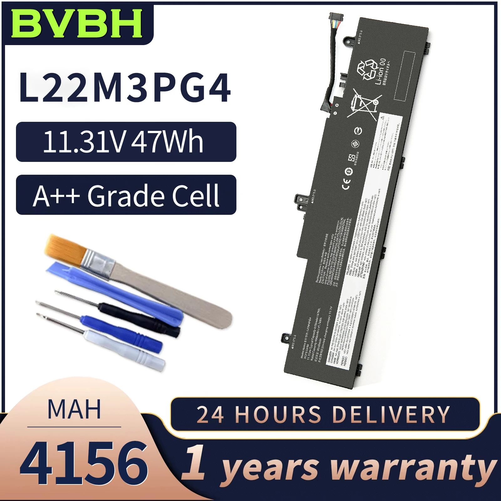 

BVBH L22M3PG4 New L22B3PG4,L22X3PG4 4156mAh/4048mah Laptop Battery For Lenovo ThinkPad E14,E16,2023,Gen 5 / E14 Gen 6 / E16 Gen