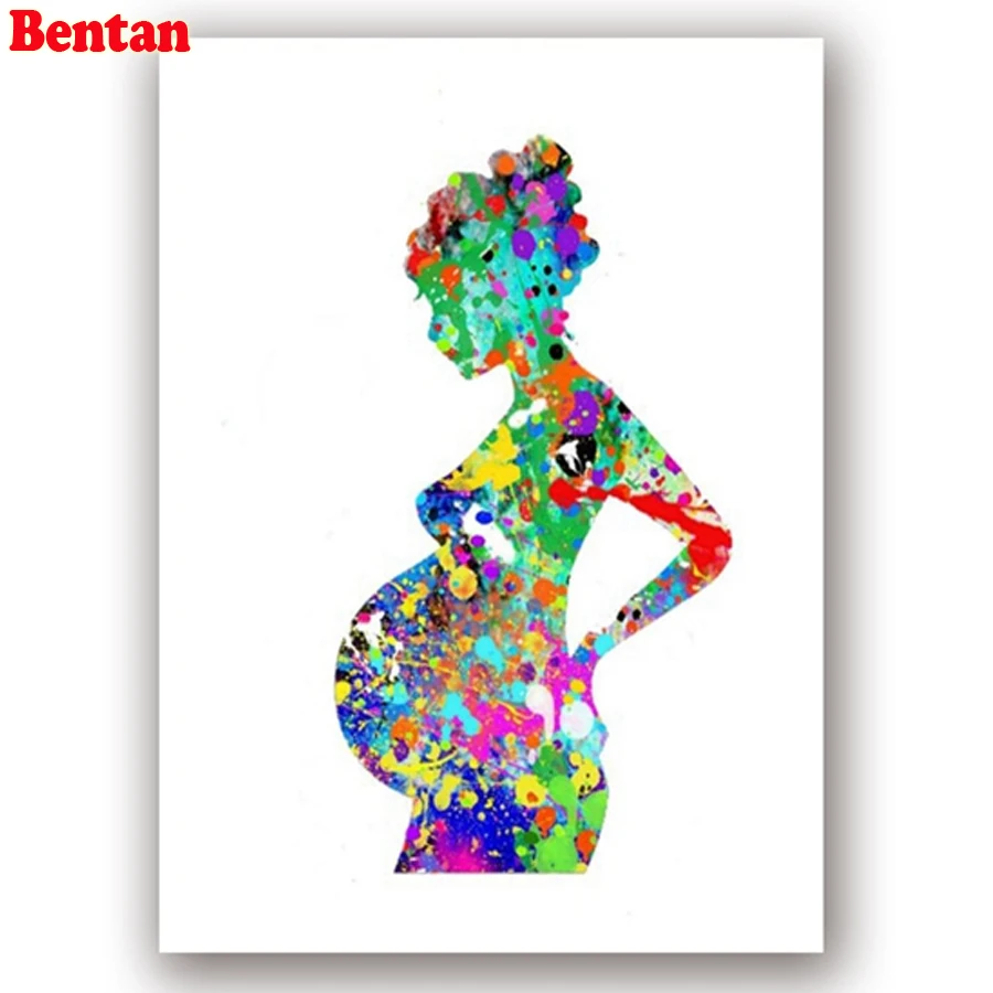 Full round diamond embroidery Pregnant Woman diamond painting 5D square by hand 3d picture rhinestone medical obstetric gift