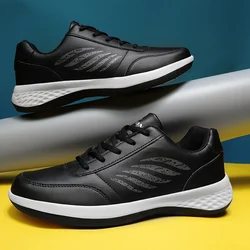 Big Size 48 Lace-up Sneakers Men New Men Shoes Autumn Low-cut Thick-soled Casual Sneakers Black Lightweight Men's Walking Shoes