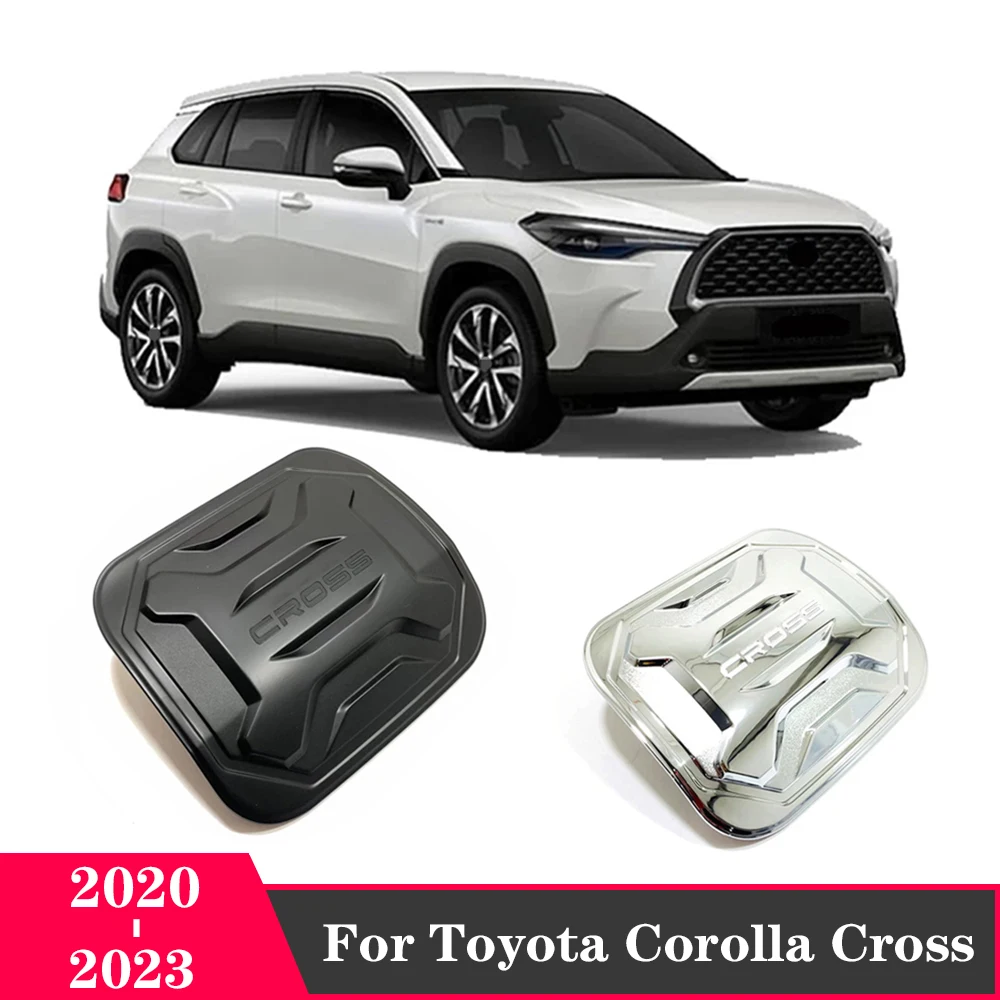 Chrome Black External Accessories For Toyota Corolla Cross SUV 2020 2021 2022 2023 Car Fuel tank Cover Decoration Cover Trim