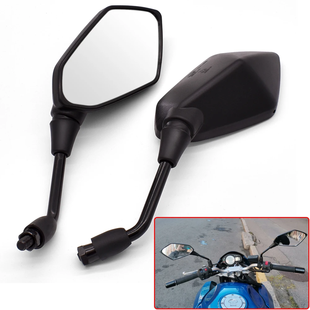 1 Pair Motorcycle Rear View Mirror For Honda Nc700 Nc750X Nc750D Cb1300 Cb400 Cbr650 Cb500X Crf1000 Cbr1000rr Side Convex Mirror