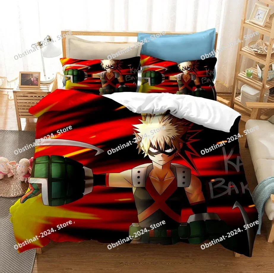 Japan Anime My Hero Academia 3D Printed Bedding Set Duvet Covers Pillowcases Comforter Bedding Set Bedclothes Bed Linen 05