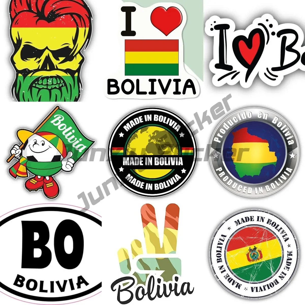 

Creative Bolivian Bolivia Flag Vinyl Self-adhesive Car Stickers Racing Sports Decorative Vinyl Self-adhesive Decal