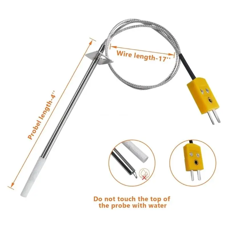 Vervanging Temperatuursonde Grill Temperatuurmeting Onderdelen Metalen Temperatuursensor voor 560 1050 Grills Dropship