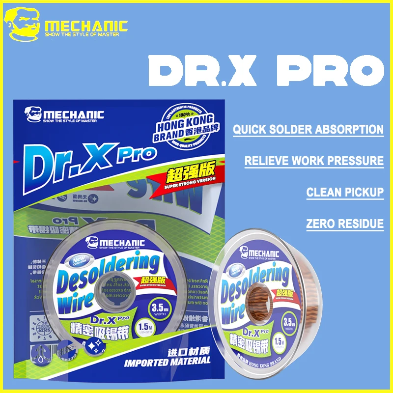 

MECHANIC 2Pcs Dr.X Pro BGA Soldering Iron for Phone Motherboard Precision Desoldering Tool PCB Tin Cleaning Line and Repair Kit