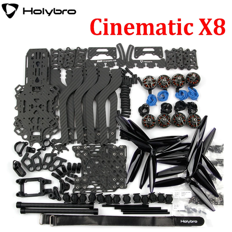 Holybro Kopis Cinematic X8 8inch 396mm FPV Frame ARF Kit W/ T-Motor F90 KV1300 Brushless Motor Gemfan 7040 3-Blade Propellers