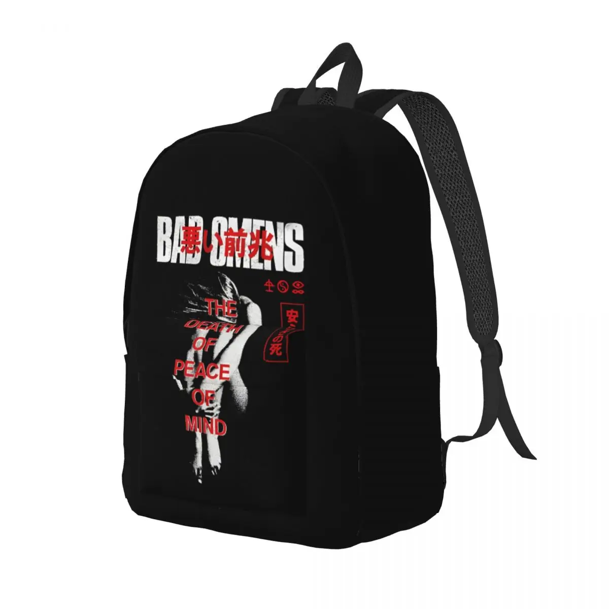 Metal Band Bad Omens Backpack for Men Women Cool Student Hiking Travel Daypack College Shoulder Bag Sports