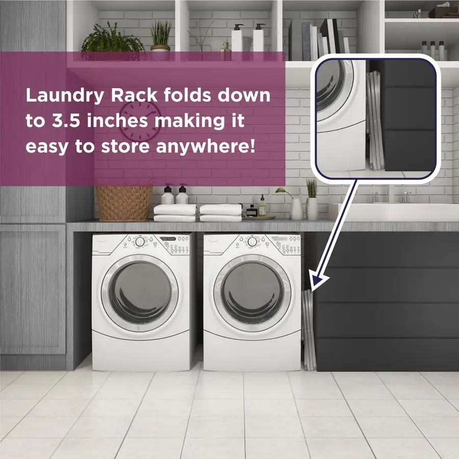 3 Tier Expandable Collapsing Foldable Laundry Rack for Air Drying Clothing, Space Saving Heavy Duty Lightweight Metal Drying Rac